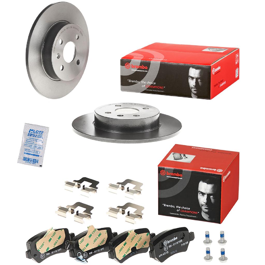 BREMBO Bremsbelagsatz, Scheibenbremse P 59 038 + Bremsscheibe 08.9826.11