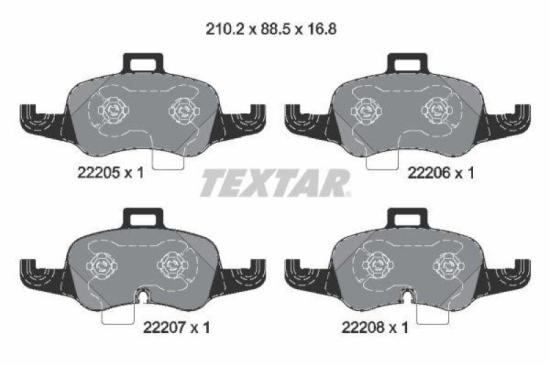 TEXTAR Bremsscheibe 92255403 + Bremsbelagsatz, Scheibenbremse 2500901 + Bremsbelagsatz, Scheibenbremse 2220501 + Bremsscheibe 92229805 Bild TEXTAR Bremsscheibe 92255403 + Bremsbelagsatz, Scheibenbremse 2500901 + Bremsbelagsatz, Scheibenbremse 2220501 + Bremsscheibe 92229805