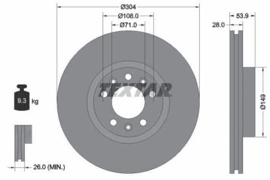 TEXTAR Bremsscheibe 92287203 + Bremsscheibe 92287103 + Bremsbelagsatz, Scheibenbremse 2258801 + Bremsbelagsatz, Scheibenbremse 2259301 Bild TEXTAR Bremsscheibe 92287203 + Bremsscheibe 92287103 + Bremsbelagsatz, Scheibenbremse 2258801 + Bremsbelagsatz, Scheibenbremse 2259301