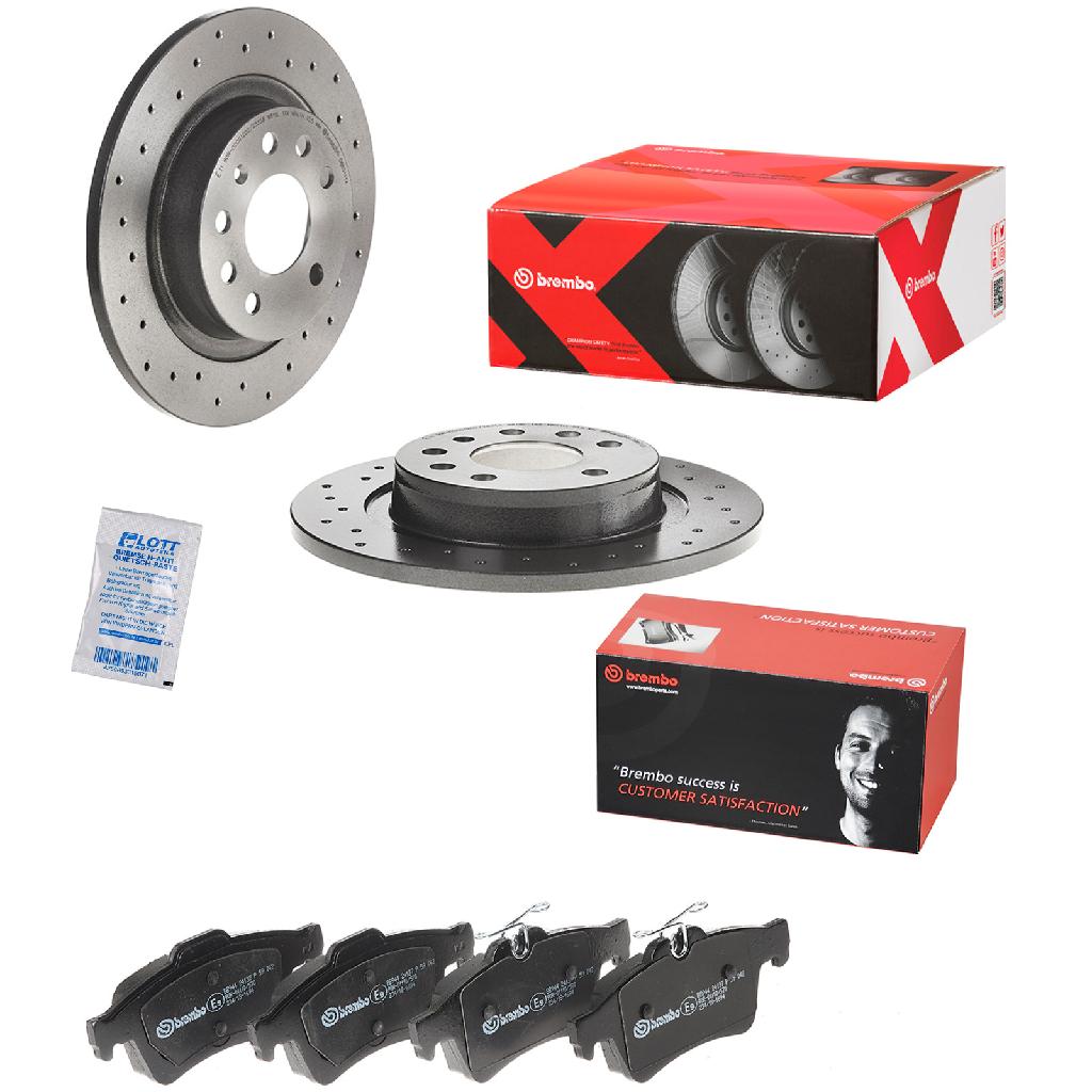 BREMBO Bremsbelagsatz, Scheibenbremse P 59 042 + Bremsscheibe 08.9511.1X