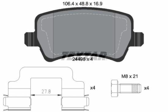 TEXTAR Bremsbelagsatz, Scheibenbremse 2449601 + Bremsscheibe 92168305 + Bremsbelagsatz, Scheibenbremse 2412301 + Bremsscheibe 92159205 Bild TEXTAR Bremsbelagsatz, Scheibenbremse 2449601 + Bremsscheibe 92168305 + Bremsbelagsatz, Scheibenbremse 2412301 + Bremsscheibe 92159205
