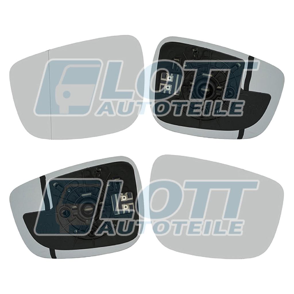 JOHNS Spiegelglas, Außenspiegel 45 83 37-86 + Spiegelglas, Außenspiegel 45 83 38-86