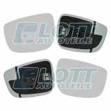 JOHNS Spiegelglas, Außenspiegel 45 83 37-86 + Spiegelglas, Außenspiegel 45 83 38-86