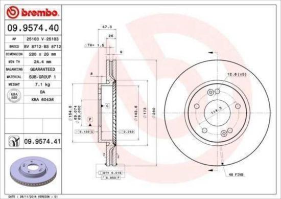 BREMBO BREMSENSET Bild BREMBO BREMSENSET