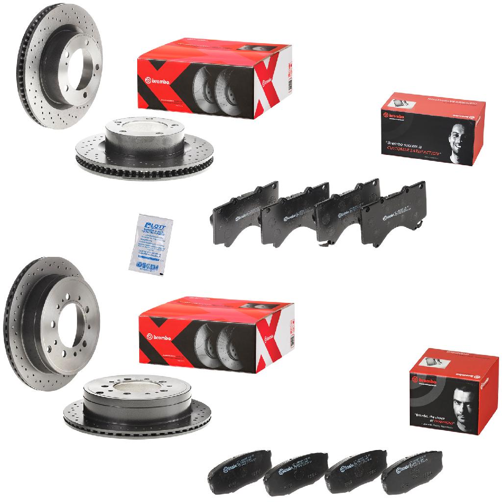 BREMBO Bremsbelagsatz, Scheibenbremse P 83 107 + Bremsscheibe 09.D618.1X + Bremsbelagsatz, Scheibenbremse P 83 098 + Bremsscheibe 09.A966.1X