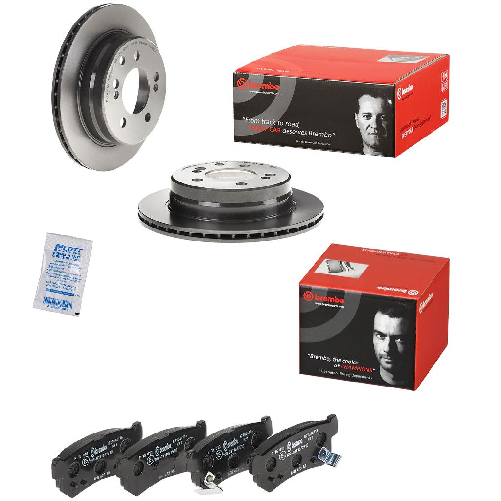 BREMBO Bremsbelagsatz, Scheibenbremse P 15 010 + Bremsscheibe 09.D569.11