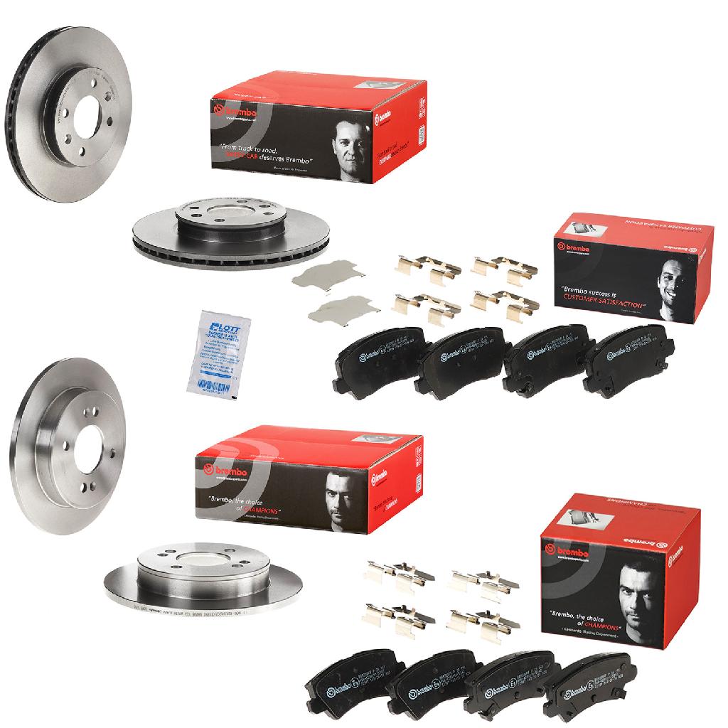 BREMBO Bremsbelagsatz, Scheibenbremse P 30 111 + Bremsscheibe 08.A916.10 + Bremsscheibe 09.D607.11 + Bremsbelagsatz, Scheibenbremse P 30 114