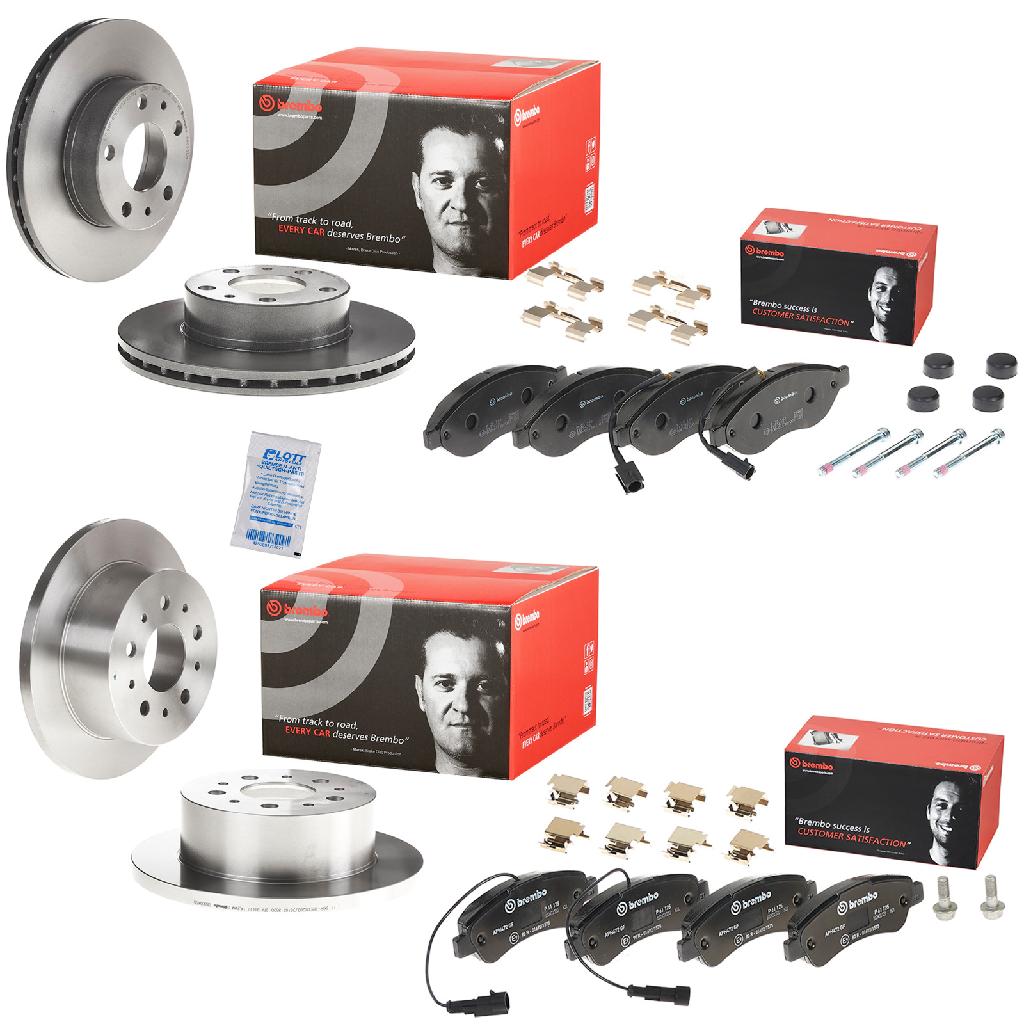 BREMBO Bremsbelagsatz, Scheibenbremse P 23 143 + Bremsbelagsatz, Scheibenbremse P 61 125 + Bremsscheibe 08.8094.50 + Bremsscheibe 09.8931.21