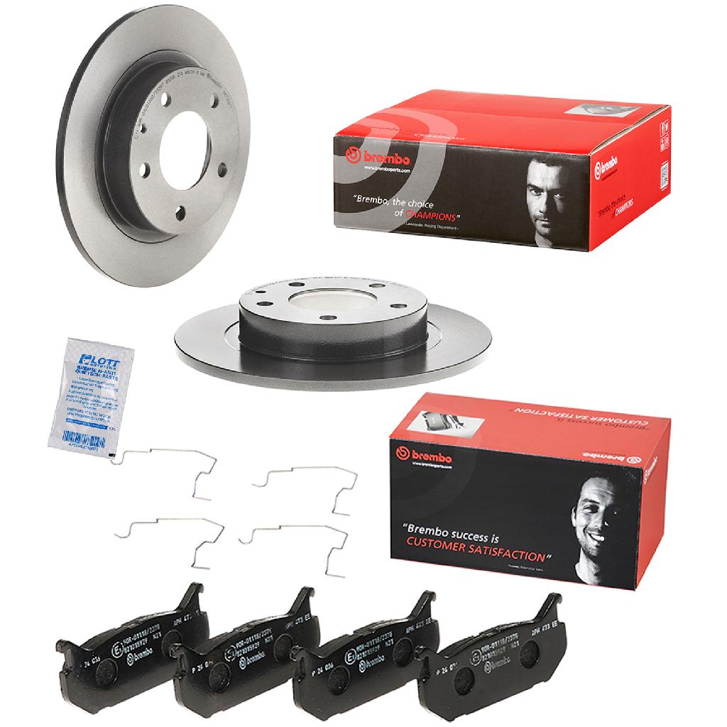 BREMBO Bremsscheibe 08.7352.11 + Bremsbelagsatz, Scheibenbremse P 24 036