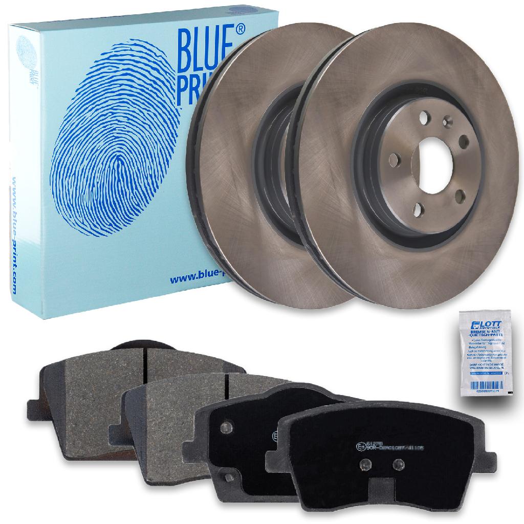 BLUE PRINT Bremsscheibe ADF124365 + Bremsbelagsatz, Scheibenbremse ADF124231