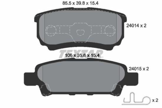 TEXTAR Bremsbelagsatz, Scheibenbremse 2401401 + Bremsscheibe 92136103 Bild TEXTAR Bremsbelagsatz, Scheibenbremse 2401401 + Bremsscheibe 92136103