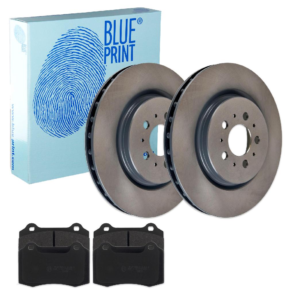 BLUE PRINT Bremsbelagsatz, Scheibenbremse ADJ134232 + Bremsscheibe ADF124381