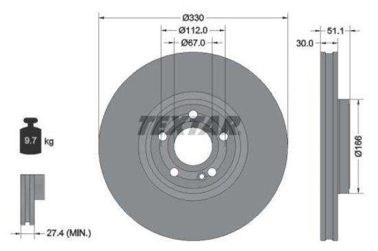 TEXTAR Warnkontakt, Bremsbelagverschleiß 98048700 + Bremsbelagsatz, Scheibenbremse 2294401 + Bremsscheibe 92323305 Bild TEXTAR Warnkontakt, Bremsbelagverschleiß 98048700 + Bremsbelagsatz, Scheibenbremse 2294401 + Bremsscheibe 92323305