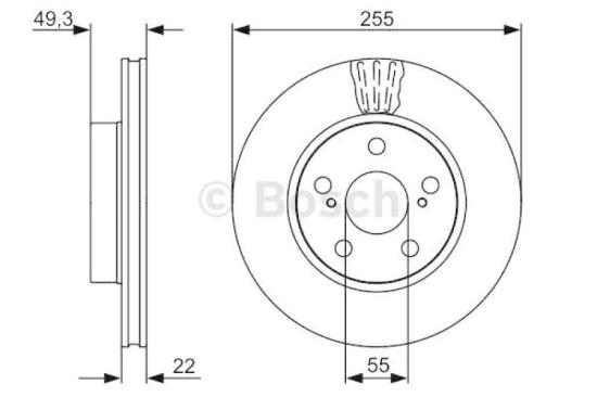 BOSCH Bremsbelagsatz, Scheibenbremse 0 986 424 803 + Bremsscheibe 0 986 479 564 Bild BOSCH Bremsbelagsatz, Scheibenbremse 0 986 424 803 + Bremsscheibe 0 986 479 564