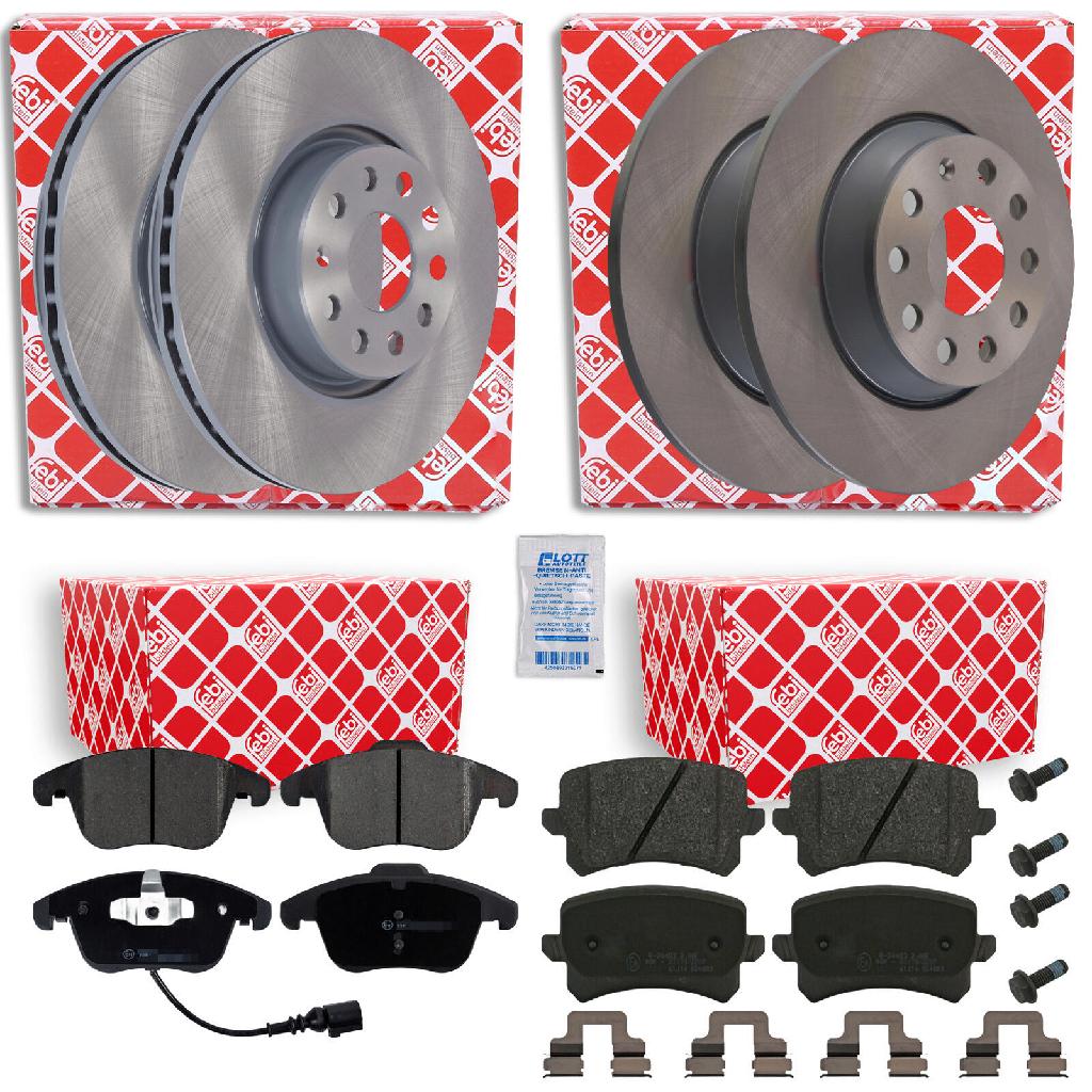 FEBI BILSTEIN Bremsbelagsatz, Scheibenbremse 16991 + Bremsscheibe 108194 + Bremsbelagsatz, Scheibenbremse 16760 + Bremsscheibe 24384