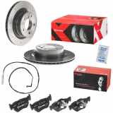BREMBO Warnkontakt, Bremsbelagverschleiß A 00 212 + Bremsscheibe 09.9793.1X + Bremsbelagsatz, Scheibenbremse P 06 038