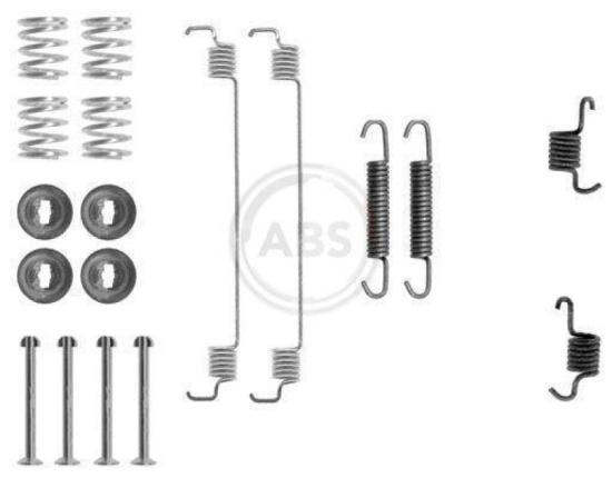 A.B.S. Radlagersatz 200010 + Radbremszylinder 62873X + Zubehörsatz, Bremsbacken 0777Q + Bremsbackensatz 9031 + Bremstrommel 2656-S Bild A.B.S. Radlagersatz 200010 + Radbremszylinder 62873X + Zubehörsatz, Bremsbacken 0777Q + Bremsbackensatz 9031 + Bremstrommel 2656-S