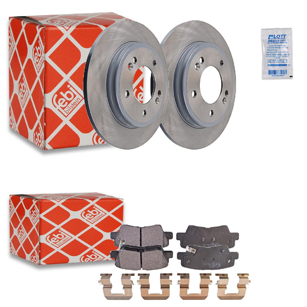 FEBI BILSTEIN Bremsbelagsatz, Scheibenbremse 116301 + Bremsscheibe 108681