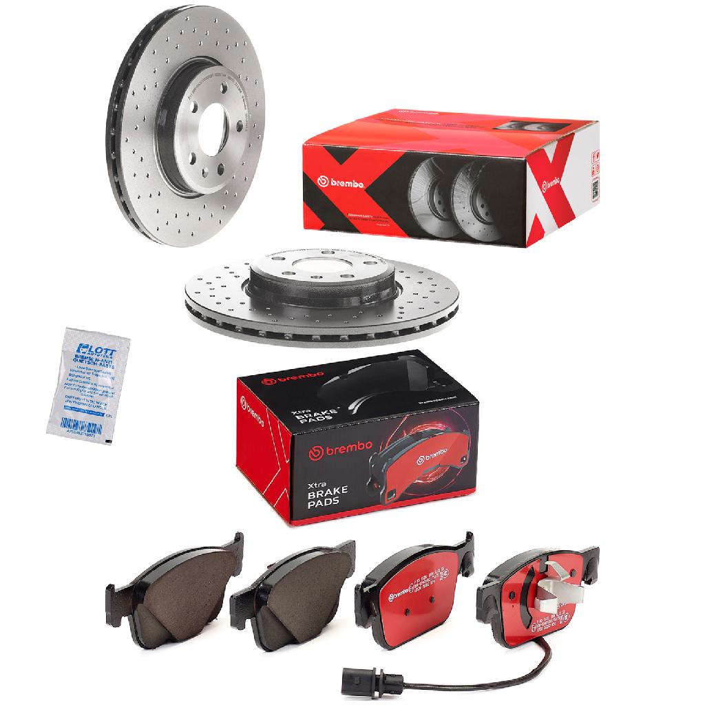 BREMBO Bremsscheibe 09.A820.1X + Bremsbelagsatz, Scheibenbremse P 85 153X