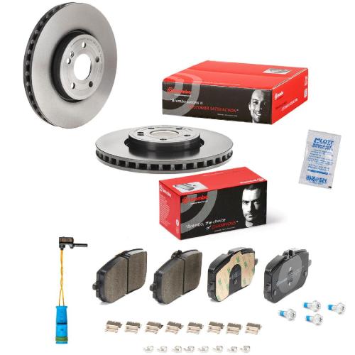 BREMBO Bremsscheibe 09.D985.11 + Bremsbelagsatz, Scheibenbremse P 50 157 + Warnkontakt, Bremsbelagverschleiß A 00 353 Bild BREMBO Bremsscheibe 09.D985.11 + Bremsbelagsatz, Scheibenbremse P 50 157 + Warnkontakt, Bremsbelagverschleiß A 00 353