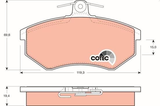 TRW Bremsscheibe DF2601 + Bremsbelagsatz, Scheibenbremse GDB826 Bild TRW Bremsscheibe DF2601 + Bremsbelagsatz, Scheibenbremse GDB826