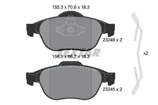 TEXTAR Bremsscheibe 92159803 + Bremsscheibe 92119405 + Bremsbelagsatz, Scheibenbremse 2324802 + Bremsbelagsatz, Scheibenbremse 2348202 Bild TEXTAR Bremsscheibe 92159803 + Bremsscheibe 92119405 + Bremsbelagsatz, Scheibenbremse 2324802 + Bremsbelagsatz, Scheibenbremse 2348202