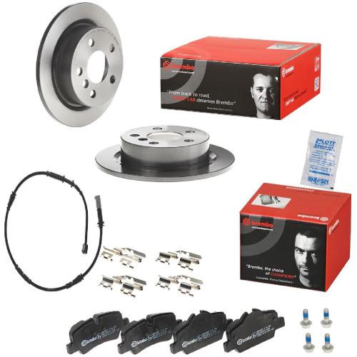 BREMBO Bremsbelagsatz, Scheibenbremse P 06 090 + Bremsscheibe 08.C745.11 + Warnkontakt, Bremsbelagverschleiß A 00 507 Bild BREMBO Bremsbelagsatz, Scheibenbremse P 06 090 + Bremsscheibe 08.C745.11 + Warnkontakt, Bremsbelagverschleiß A 00 507