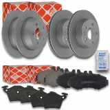 FEBI BILSTEIN Bremsbelagsatz, Scheibenbremse 16094 + Bremsscheibe 10641 + Bremsscheibe 10642 + Bremsbelagsatz, Scheibenbremse 16255