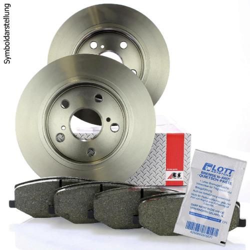 A.B.S. Warnkontakt, Bremsbelagverschleiß 39581 + Bremsbelagsatz, Scheibenbremse 36678 + Bremsscheibe 16085 Bild A.B.S. Warnkontakt, Bremsbelagverschleiß 39581 + Bremsbelagsatz, Scheibenbremse 36678 + Bremsscheibe 16085