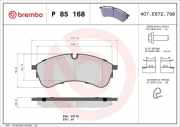 BREMBO Bremsscheibe 09.D422.11 + Bremsbelagsatz, Scheibenbremse P 85 168 + Bremsscheibe 09.D421.11 + Bremsbelagsatz, Scheibenbremse P 85 169