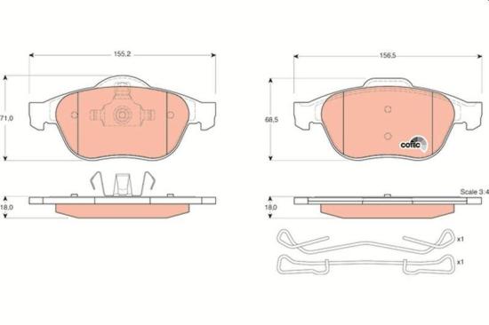 TRW Bremsscheibe DF4260S + Bremsbelagsatz, Scheibenbremse GDB1468 Bild TRW Bremsscheibe DF4260S + Bremsbelagsatz, Scheibenbremse GDB1468
