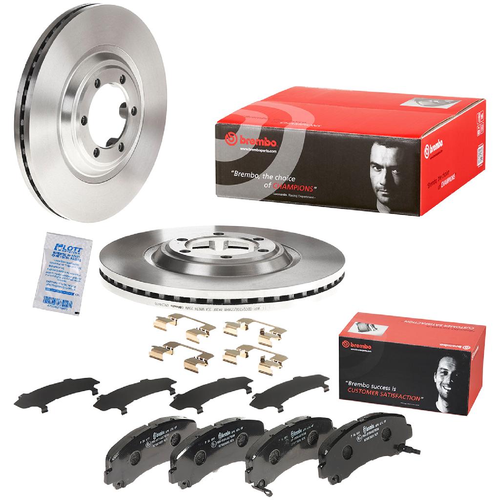 BREMBO Bremsbelagsatz, Scheibenbremse P 34 007 + Bremsscheibe 09.C244.10