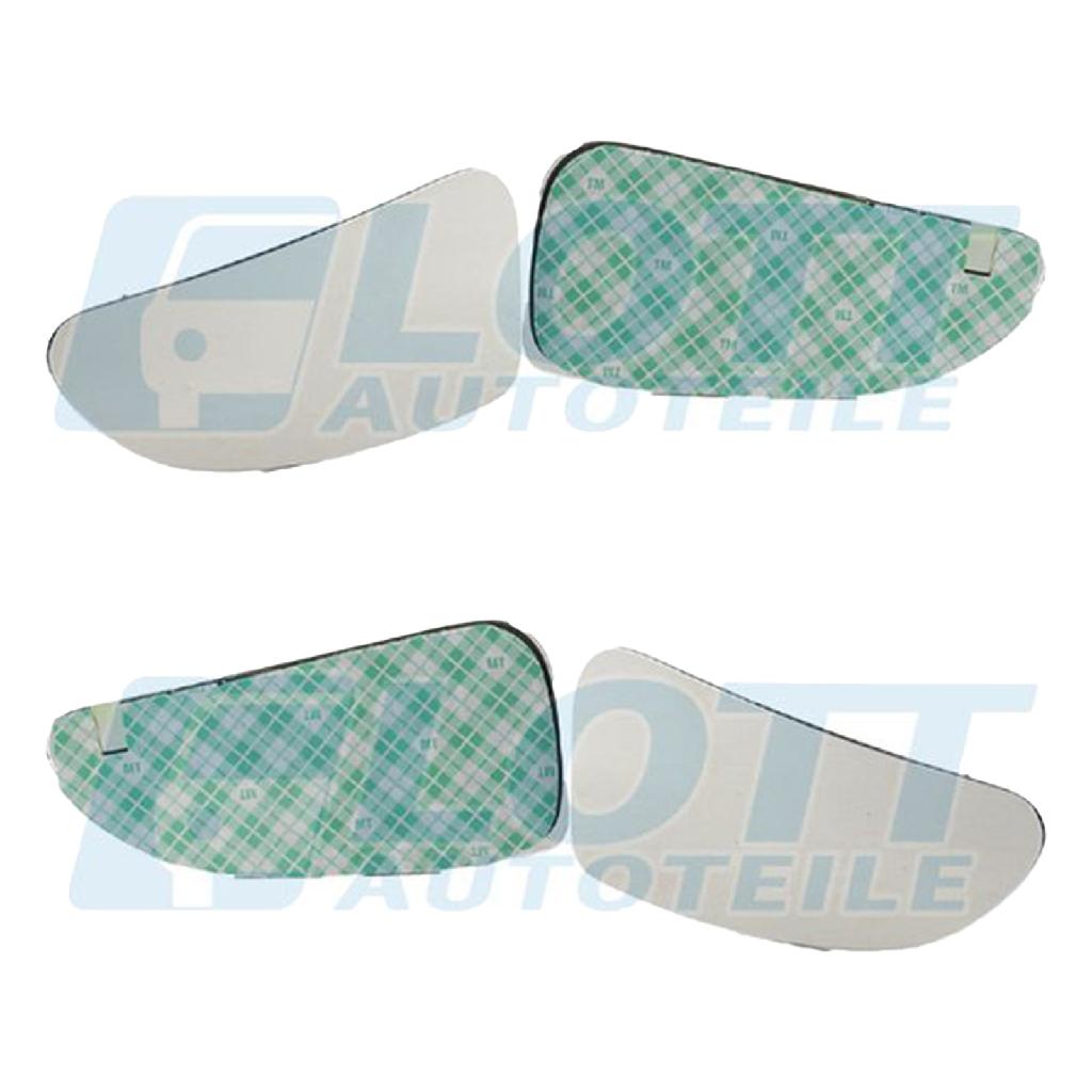 JOHNS Spiegelglas, Außenspiegel 60 92 37-82 + Spiegelglas, Außenspiegel 60 92 38-82