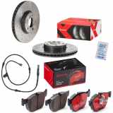 BREMBO Bremsscheibe 09.9923.1X + Warnkontakt, Bremsbelagverschleiß A 00 442 + Bremsbelagsatz, Scheibenbremse P 06 049X