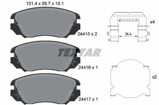 TEXTAR Bremsscheibe 92186903 + Bremsbelagsatz, Scheibenbremse 2441501 Bild TEXTAR Bremsscheibe 92186903 + Bremsbelagsatz, Scheibenbremse 2441501