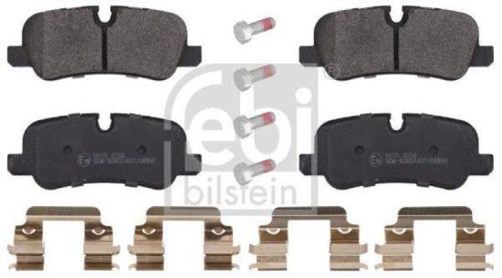 FEBI BILSTEIN Bremsbelagsatz, Scheibenbremse 116118 + Bremsscheibe 43849 + Warnkontakt, Bremsbelagverschleiß 31823 Bild FEBI BILSTEIN Bremsbelagsatz, Scheibenbremse 116118 + Bremsscheibe 43849 + Warnkontakt, Bremsbelagverschleiß 31823