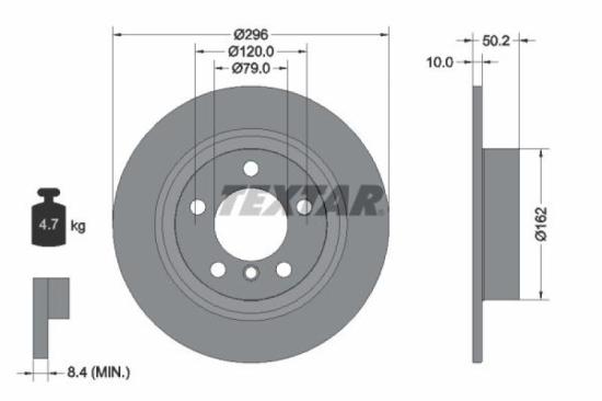 TEXTAR Bremsscheibe 92294003 + Warnkontakt, Bremsbelagverschleiß 98044700 + Bremsbelagsatz, Scheibenbremse 2547801 Bild TEXTAR Bremsscheibe 92294003 + Warnkontakt, Bremsbelagverschleiß 98044700 + Bremsbelagsatz, Scheibenbremse 2547801