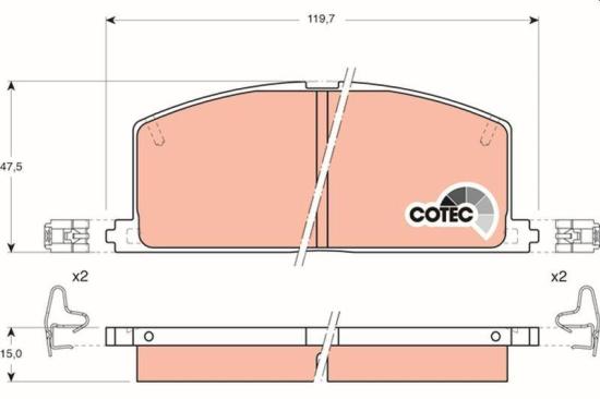 TRW Bremsscheibe DF1423 + Bremsbelagsatz, Scheibenbremse GDB323 Bild TRW Bremsscheibe DF1423 + Bremsbelagsatz, Scheibenbremse GDB323