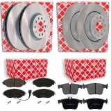 FEBI BILSTEIN Bremsbelagsatz, Scheibenbremse 16868 + Bremsscheibe 104496 + Bremsscheibe 43929 + Bremsbelagsatz, Scheibenbremse 16995