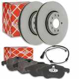 FEBI BILSTEIN Bremsbelagsatz, Scheibenbremse 16492 + Warnkontakt, Bremsbelagverschleiß 22072 + Bremsscheibe 23550