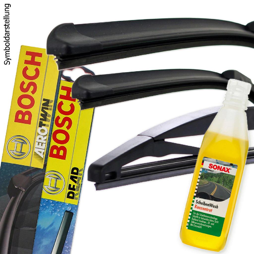 BOSCH Wischblatt 3 397 004 990 + Wischblatt 3 397 007 504 SONAX Reiniger, Scheibenreinigungsanlage 02602000