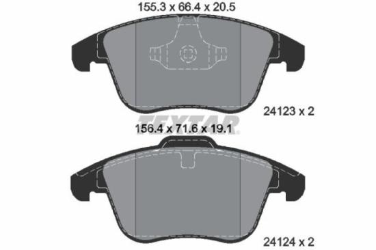 TEXTAR Bremsscheibe 92162303 + Bremsbelagsatz, Scheibenbremse 2412301 Bild TEXTAR Bremsscheibe 92162303 + Bremsbelagsatz, Scheibenbremse 2412301