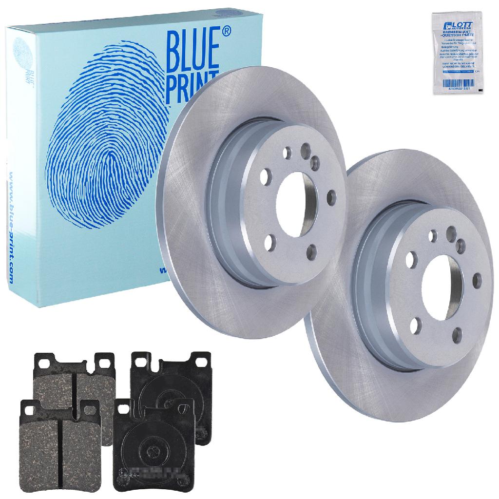 BLUE PRINT Bremsbelagsatz, Scheibenbremse ADA104239 + Bremsscheibe ADU174346
