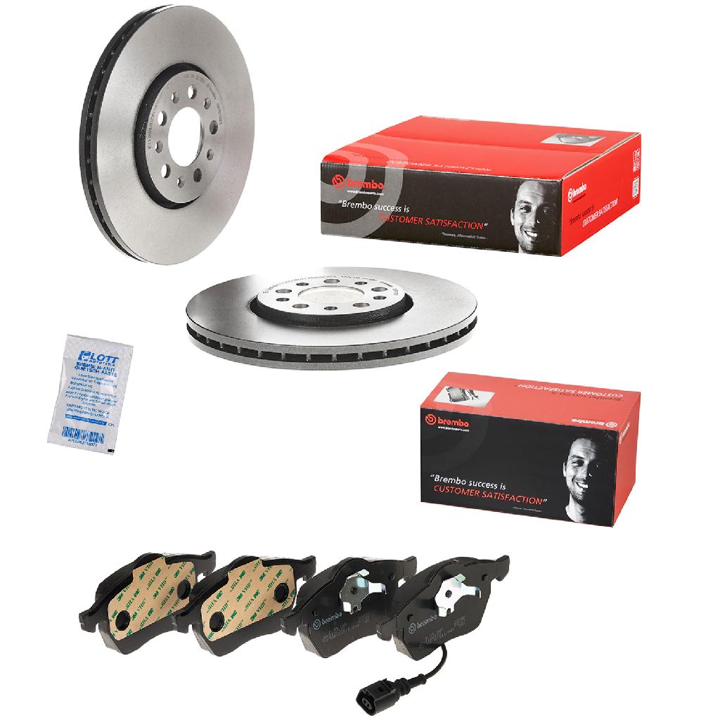 BREMBO Bremsbelagsatz, Scheibenbremse P 85 045 + Bremsscheibe 09.7010.21