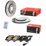 BREMBO Bremsbelagsatz, Scheibenbremse P 85 045 + Bremsscheibe 09.7010.21