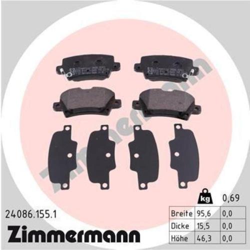 ZIMMERMANN Bremsbelagsatz, Scheibenbremse 24086.155.1 + Bremsscheibe 280.3186.52 Bild ZIMMERMANN Bremsbelagsatz, Scheibenbremse 24086.155.1 + Bremsscheibe 280.3186.52