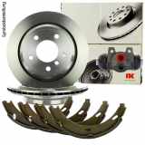 NK Zubehörsatz, Feststellbremsbacken 7933622 + Bremsscheibe 203326 + Bremsbelagsatz, Scheibenbremse 223335 + Bremsbackensatz, Feststellbremse 2733412