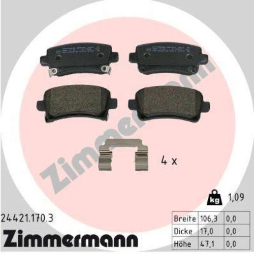 ZIMMERMANN Bremsscheibe 430.2615.52 + Bremsbelagsatz, Scheibenbremse 24421.170.3 + Bremsbelagsatz, Scheibenbremse 24412.190.1 + Bremsscheibe 430.2618.52 Bild ZIMMERMANN Bremsscheibe 430.2615.52 + Bremsbelagsatz, Scheibenbremse 24421.170.3 + Bremsbelagsatz, Scheibenbremse 24412.190.1 + Bremsscheibe 430.2618.52