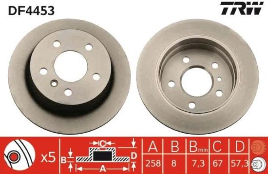 TRW Bremsbelagsatz, Scheibenbremse GDB1630 + Bremsscheibe DF4453 + Warnkontakt, Bremsbelagverschleiß GIC336 + Bremsbelagsatz, Scheibenbremse GDB1481 + Bremsscheibe DF4393 Bild TRW Bremsbelagsatz, Scheibenbremse GDB1630 + Bremsscheibe DF4453 + Warnkontakt, Bremsbelagverschleiß GIC336 + Bremsbelagsatz, Scheibenbremse GDB1481 + Bremsscheibe DF4393