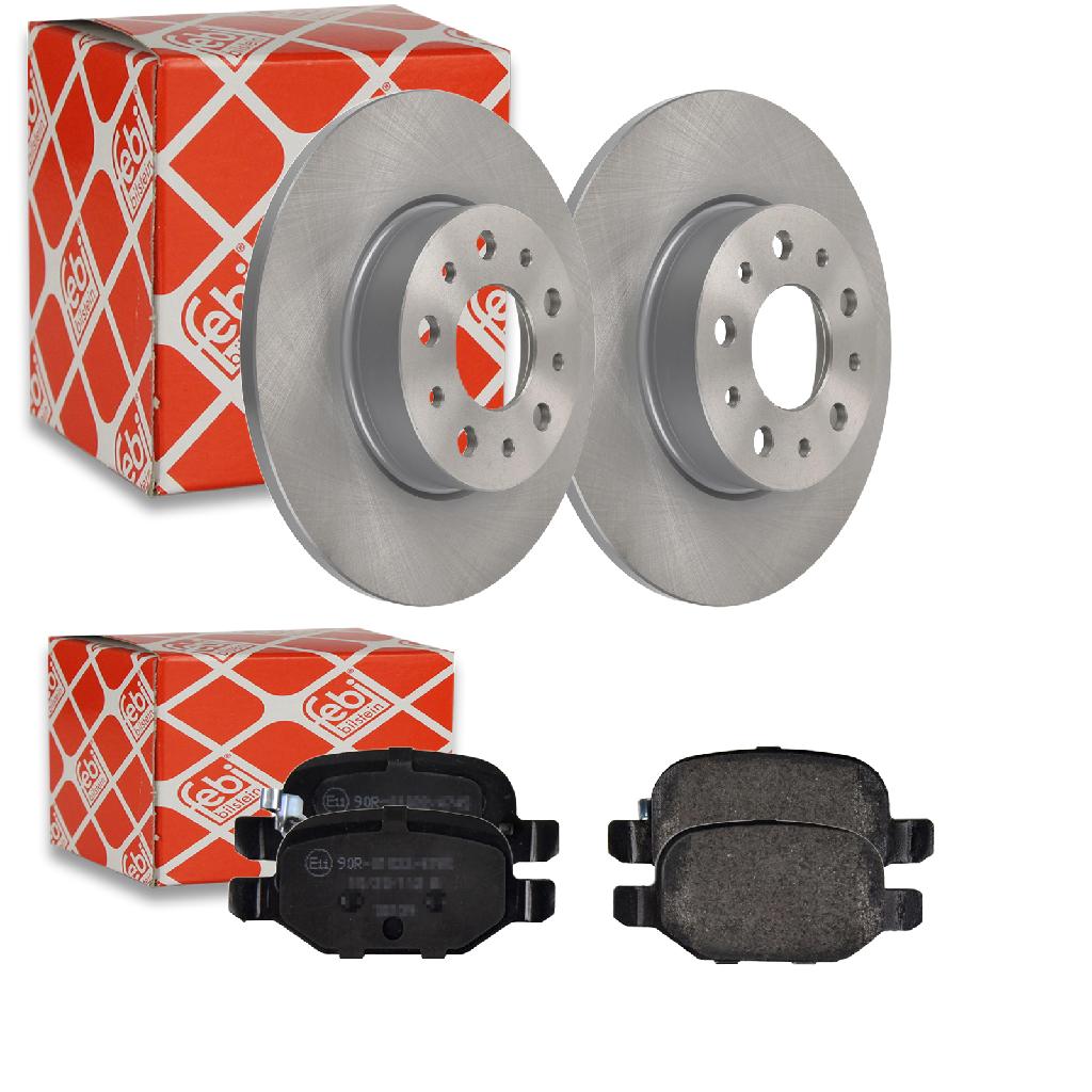 FEBI BILSTEIN Bremsscheibe 105716 + Bremsbelagsatz, Scheibenbremse 173785